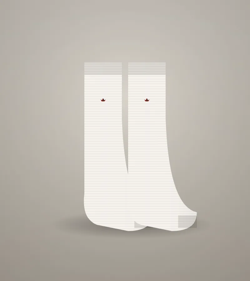 The Trainer Sock, low profile, worn.
